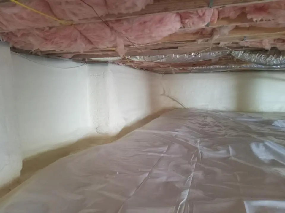 Crawl space encapsulation with closed-cell spray foam for Roof Maintenance in Saginaw