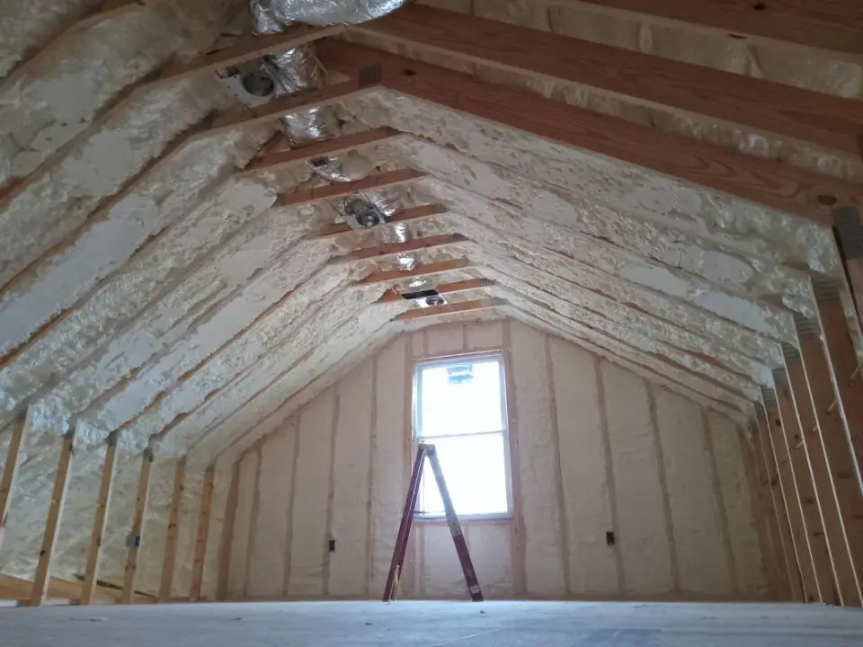 Spray foam roofing application for Crawl Space Insulation project in Saginaw